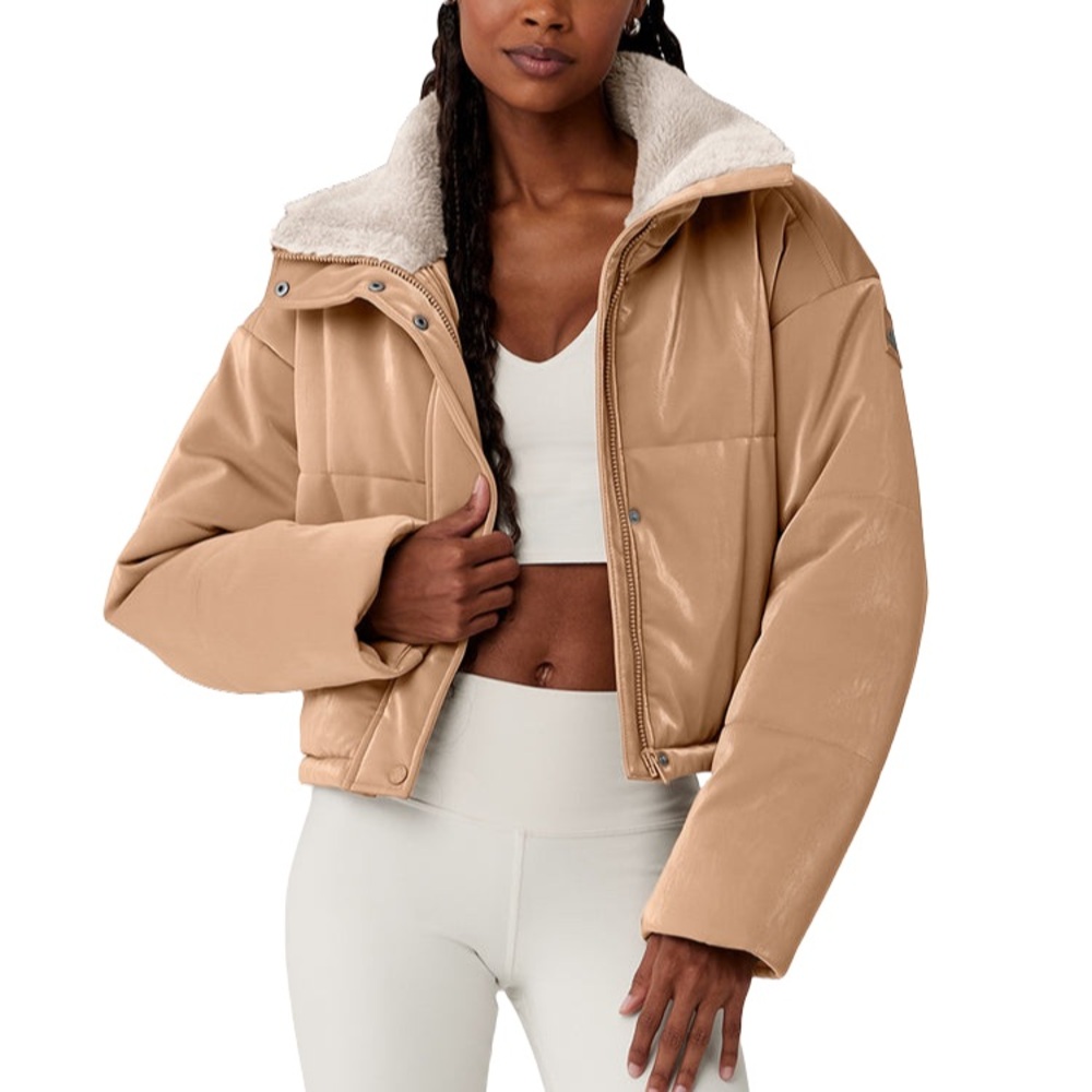 Alo Yoga Orion Cropped Puffer Jacket | Toasted Almond | Waist Length | M
(NEW)